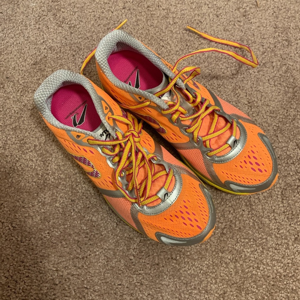 Newton orange running shoes